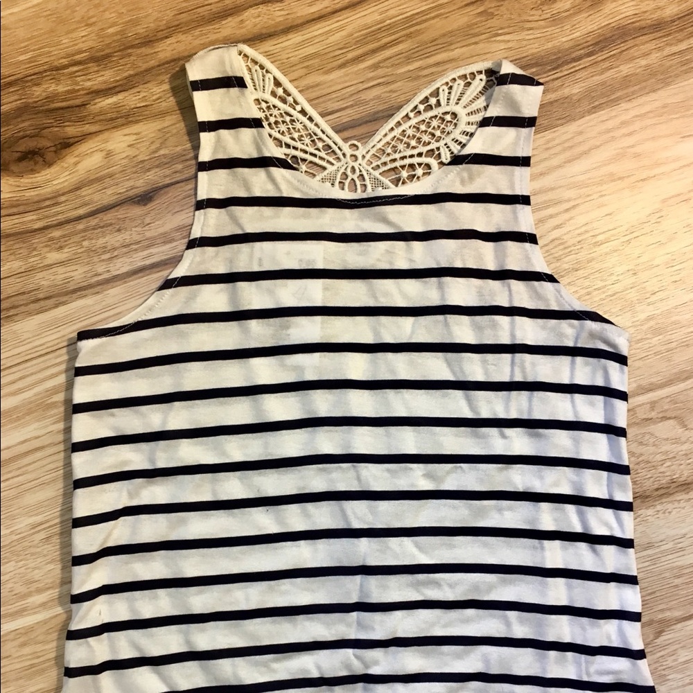 H&M girls tank butterfly back